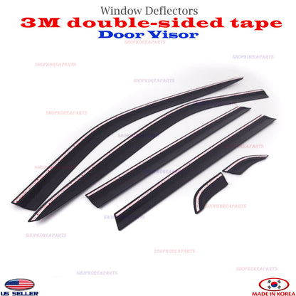 DOOR VISOR WINDOW WIND VENT DEFLECTOR fits HYUNDAI PALISADE 2019-2025 ⭐6pcs⭐