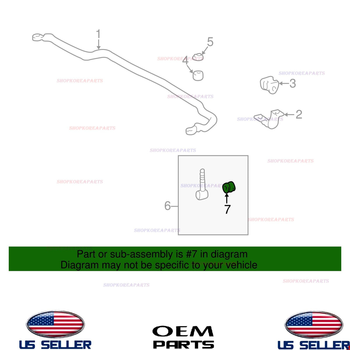 GENUINE OEM Stabilizer Link Bushing 1998-2021 Toyota Lexus *See List 48849-60010