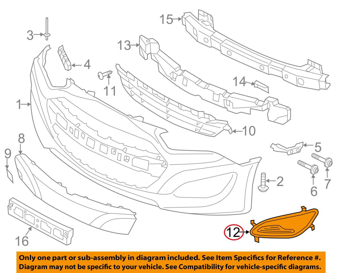 GENUINE Front Bumper Fog Lamp Hole Cover Left Driver Side Genesis Coupe 2013-16