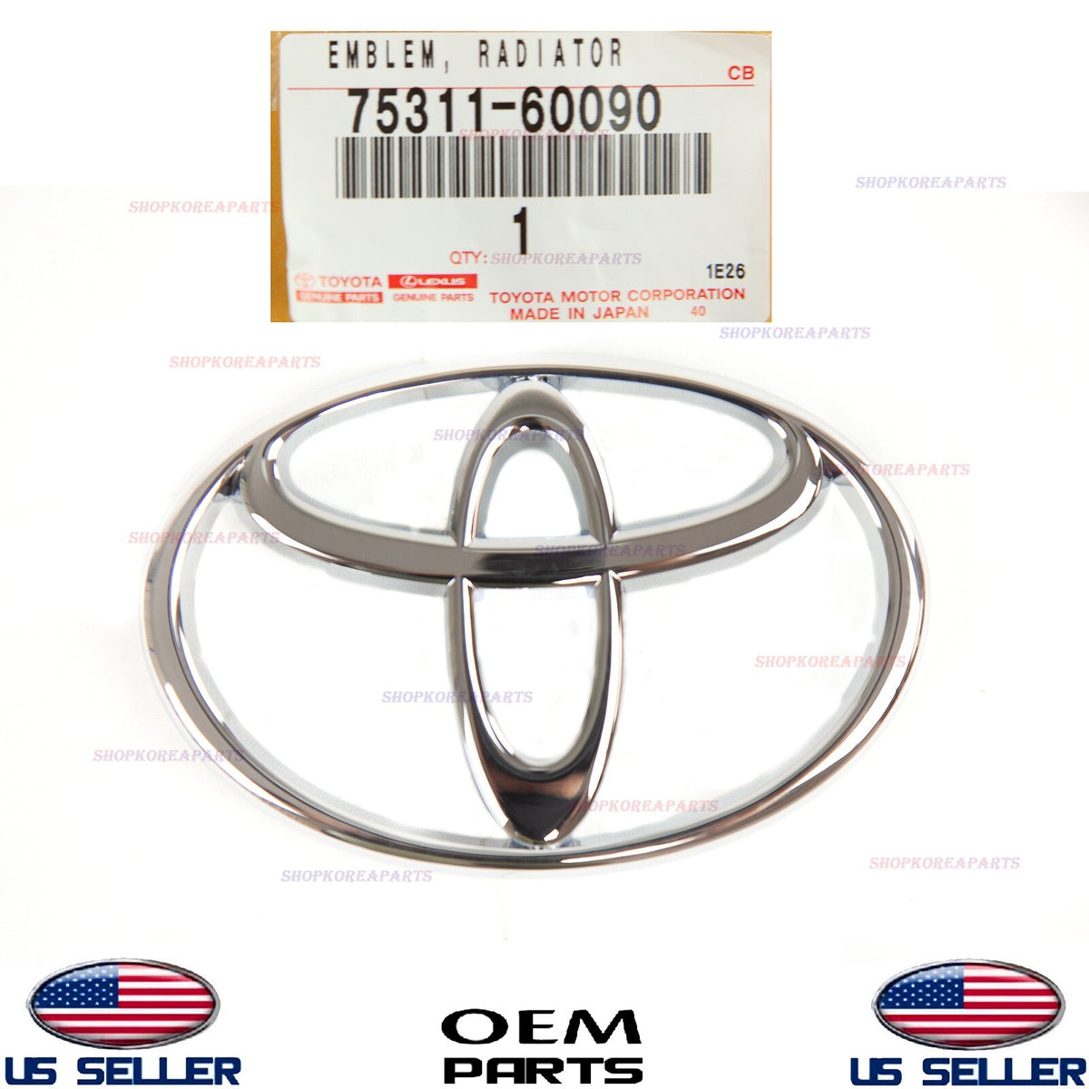 GENUINE Front Grille Emblem OEM TOYOTA 1995-2002 LAND CRUISER 2001-2002 4RUNNER