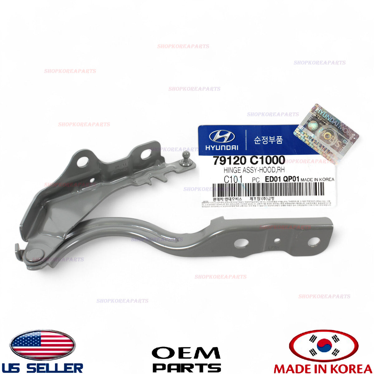 GENUINE Hood Hinge Right Passenger Side OEM 2015-2019 Hyundai Sonata 79120C1000