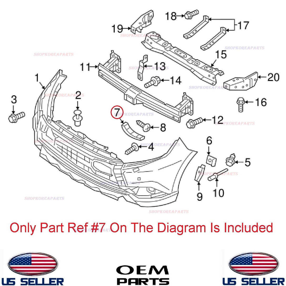 GENUINE OEM Front Bumper Bracket Retainer Left Driver Side 2016–2022 Outlander