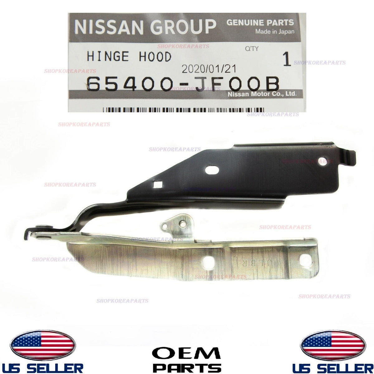 1pcs GENUINE Hood Hinge RIGHT Passenger Side NISSAN INFINITI *See compatibility