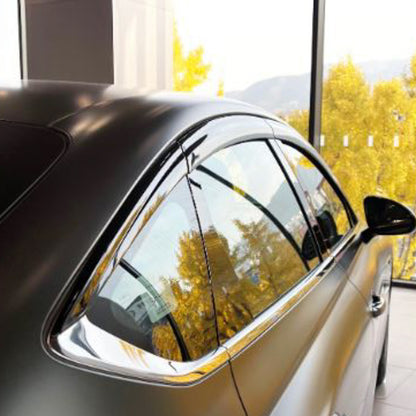 Black Window Door Visor Vent Shade Rain Guard fits Genesis G80 2021-2025 ⭐6pcs⭐