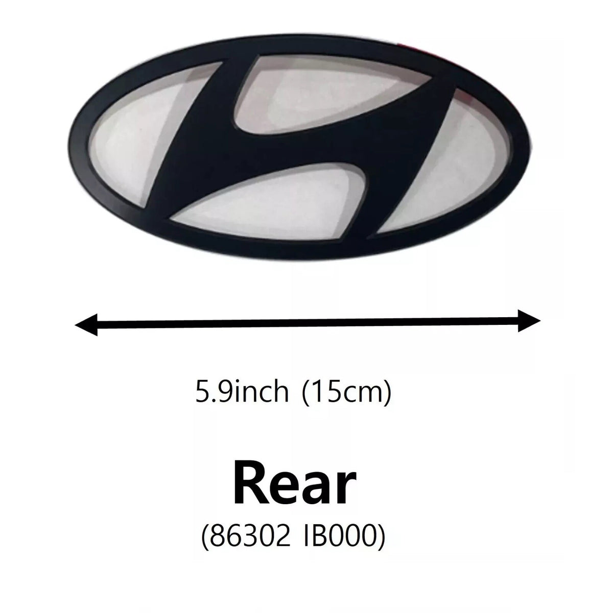 GENUINE OEM Matt Black Rear Trunk "H" Emblem 24-25 Elantra N / 21-24 Ioniq 5