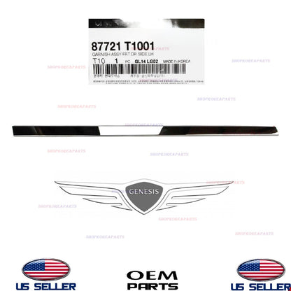 GENUINE OEM Front LEFT Driver Door Lower Molding Chrome 2021-2025 Genesis G80