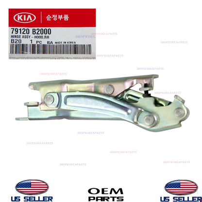1pcs GENUINE Hood Hinge RIGHT Passenger Side OEM Kia Soul 2014-2019