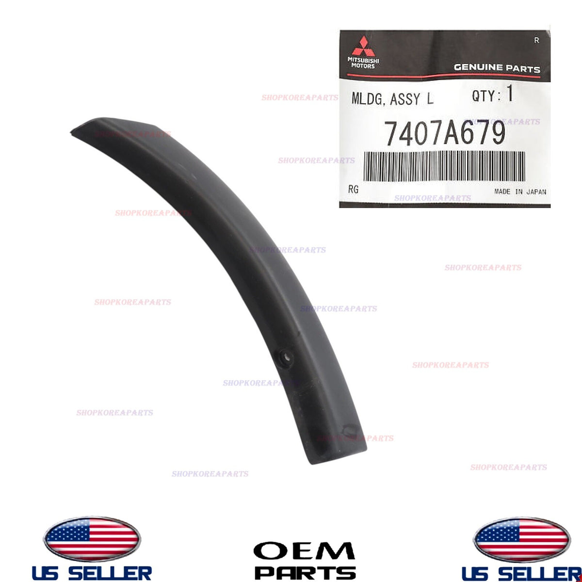 GENUINE Rear Bumper LEFT Driver Side Wheel Opening Molding 2015-2020 Outlander