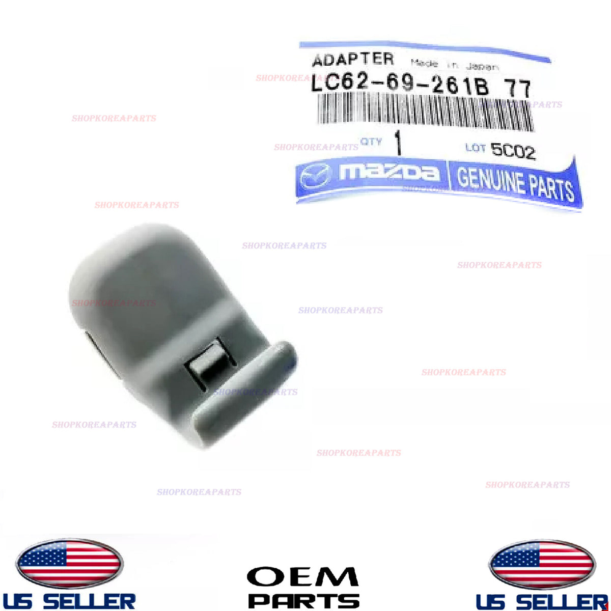 GENUINE OEM Left/Right Gray Sun Visor Clip Adapter Various Mazda Models 2003-11