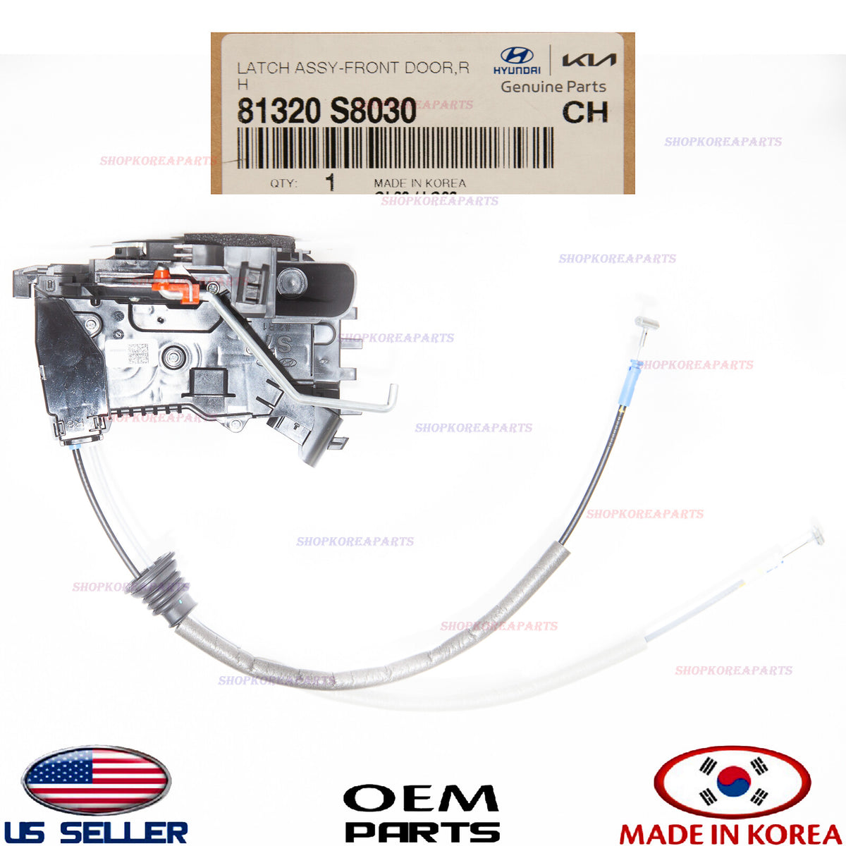 GENUINE Latch Lock Motor Actuator Front RIGHT Passenger Side ⭐ PALISADE 2020-22