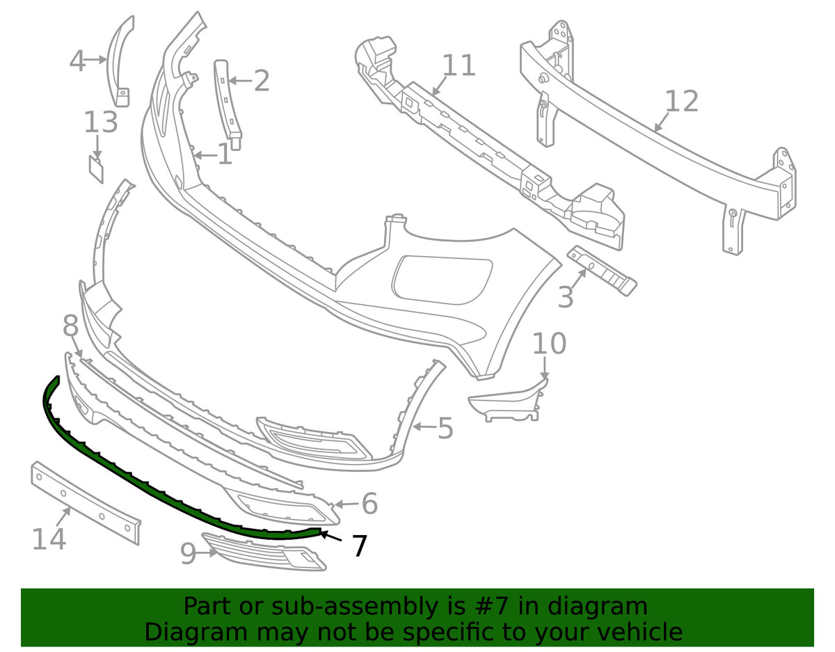 GENUINE OEM Front Bumper Lower Spoiler Lip Splitter 2020–2025 Hyundai Venue