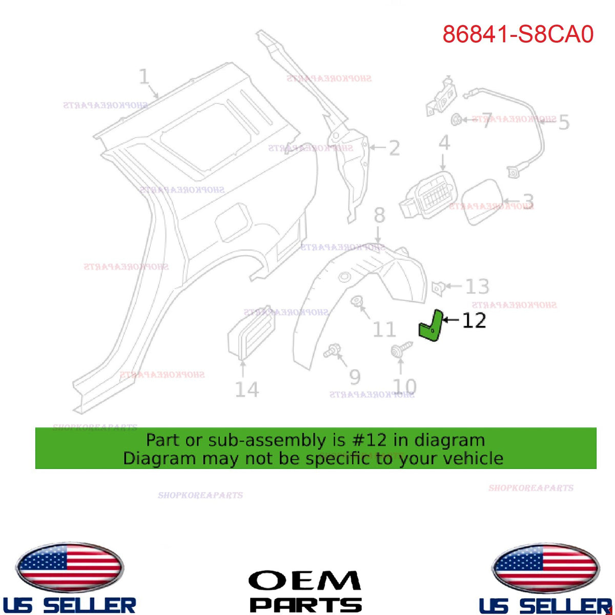 GENUINE Rear LEFT Driver Side Mud Guard OEM 2023-2025 Hyundai Palisade