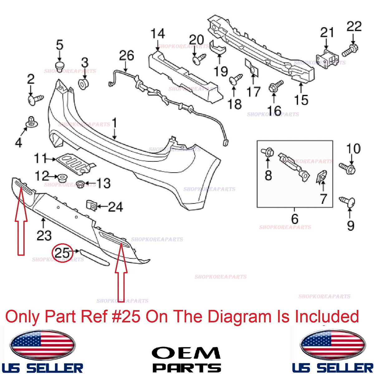 GENUINE Bumper Reflector Rear RIGHT Passenger Side OEM KIA RIO Hatchback 18-23