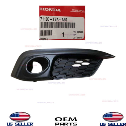 GENUINE Front Bumper Filler Cover RIGHT Passenger Side 2016-2018 Honda Civic
