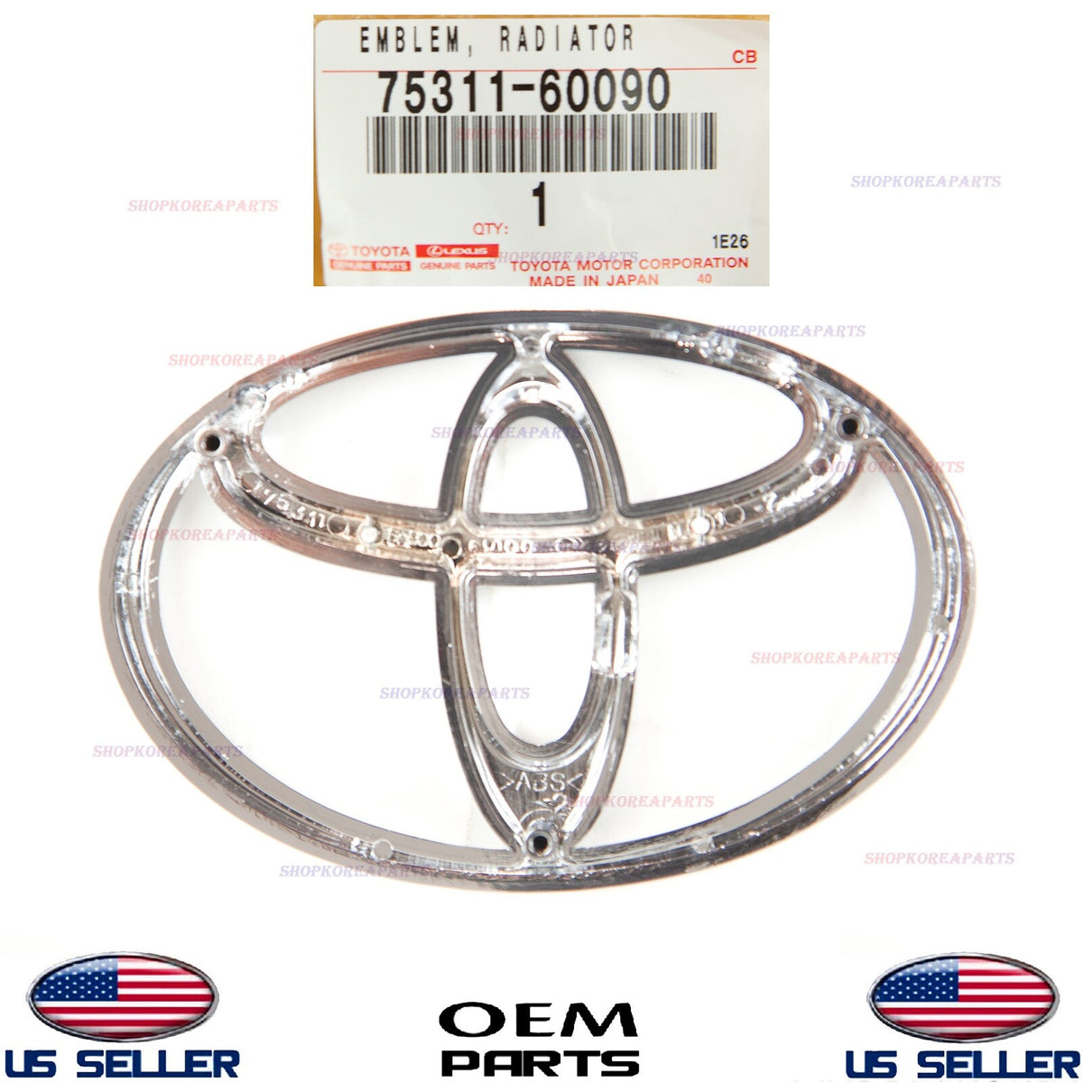 GENUINE Front Grille Emblem OEM TOYOTA 1995-2002 LAND CRUISER 2001-2002 4RUNNER