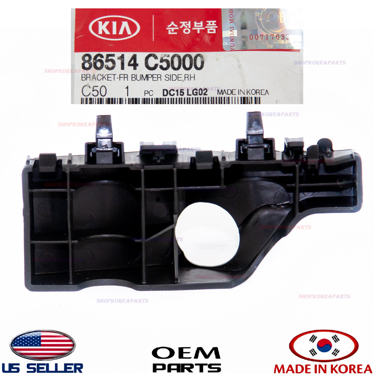 Genuine Front Bumper Bracket Mounting RIGHT Passenger Side OEM Kia Sorento 16-20