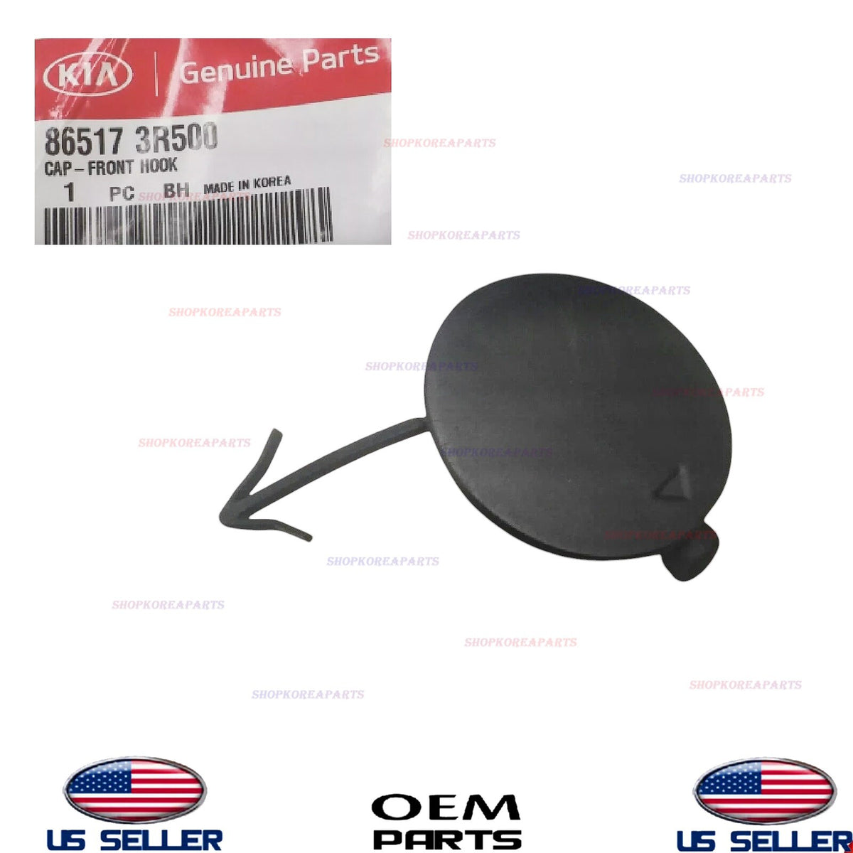GENUINE OEM Front Tow Hook Cover Cap 2014-2016 Kia Cadenza 86517-3R500