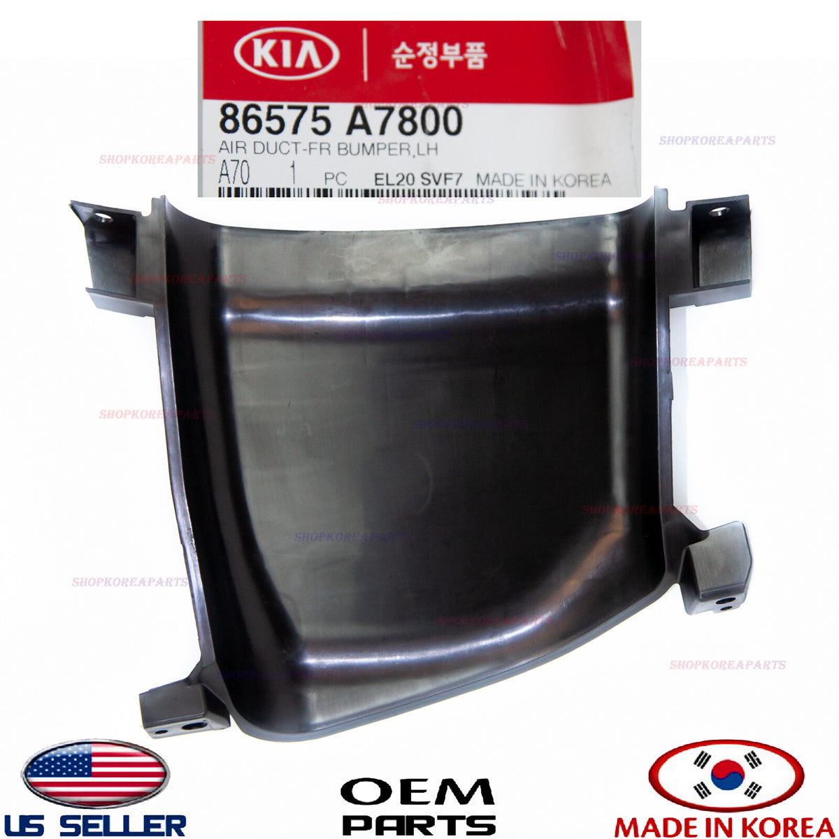 GENUINE OEM Left Driver Side Air Curtain Duct Assy 2017–2018 Kia Forte