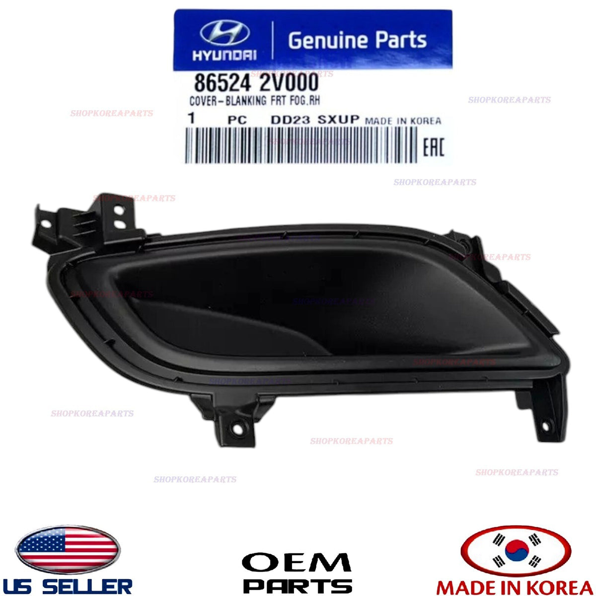 GENUINE Front Bumper Fog Lamp Blank Cover Right Passenger 2012-17 Veloster Base