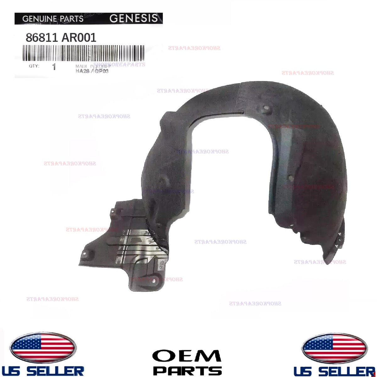 GENUINE OEM Front Left Driver Side Fender Liner 2022-2025 Genesis GV70 non Sport