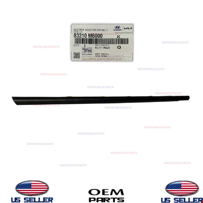 GENUINE Rear LEFT Driver Side Door Weatherstrip Molding BLACK 2019-24 Kia Forte