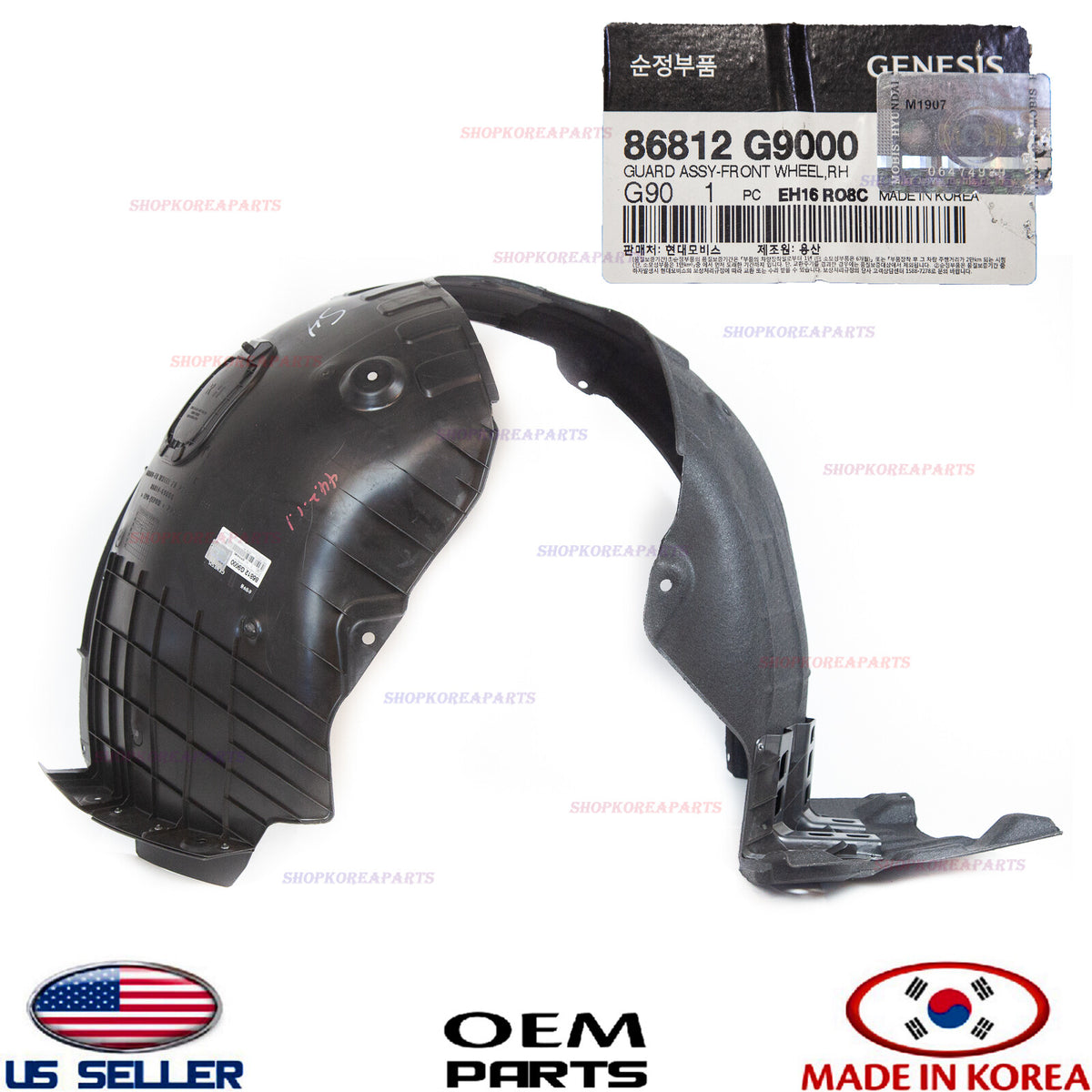 GENUINE Fender Liner Front RIGHT Passenger Side OEM GENESIS G70 2019-2021