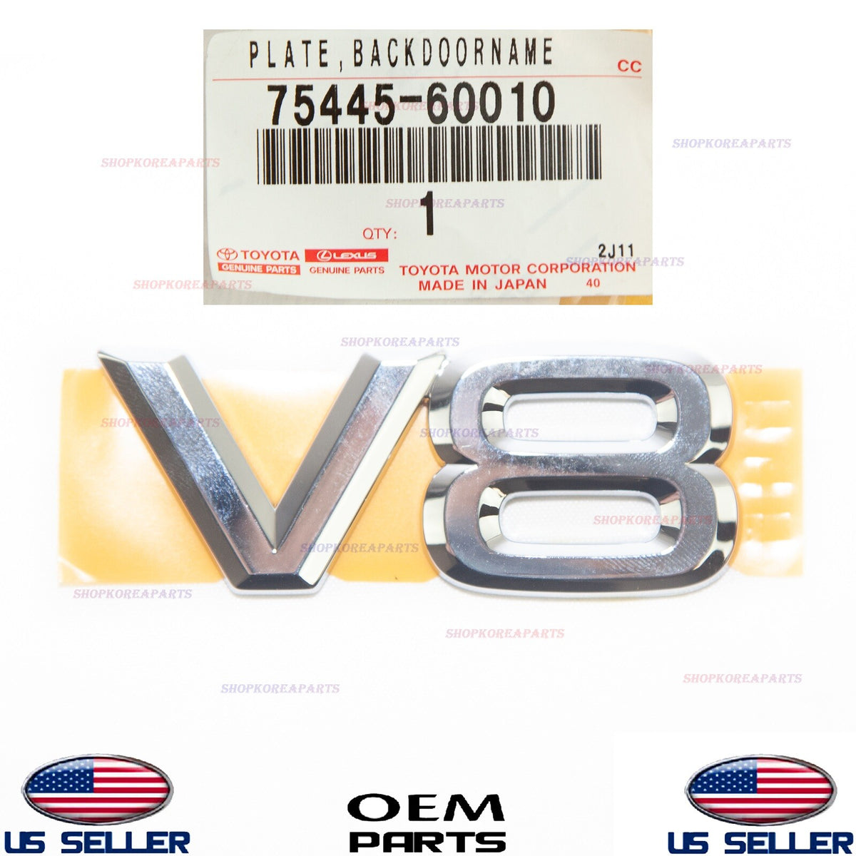 GENUINE Trunk Lid Emblem OEM Toyota Lexus V8 1998-2009 *See Compatibility