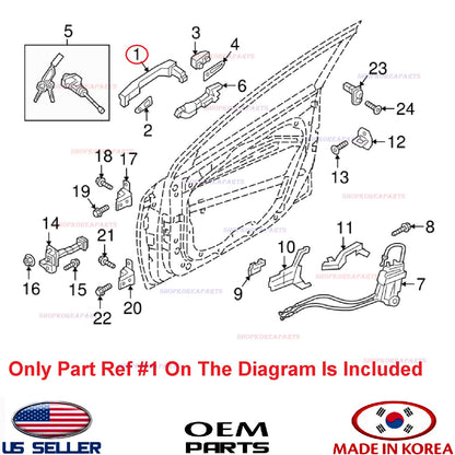 GENUINE Outside Door Handle Passenger Side FRONT, REAR OEM Elantra SEDAN 2017-20
