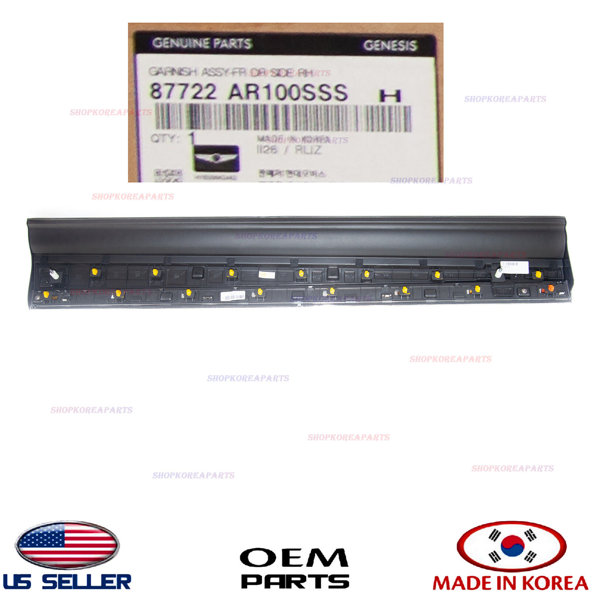 GENUINE OEM Front Door Lower Molding RIGHT Passenger 2022-2026 GV70 non Sport
