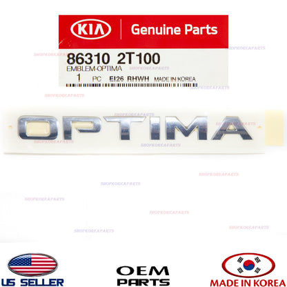 GENUINE Rear Trunk Lid Emblem Nameplate ⭐OEM⭐ KIA OPTIMA 2011-2015 863102T100