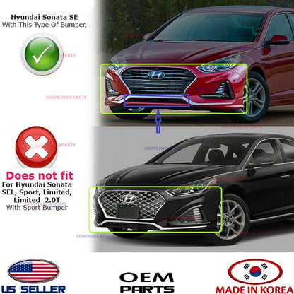 GENUINE Front Bumper Lower Grille ⭐OEM⭐ Hyundai Sonata SE SEL HYBRID 2018-2019