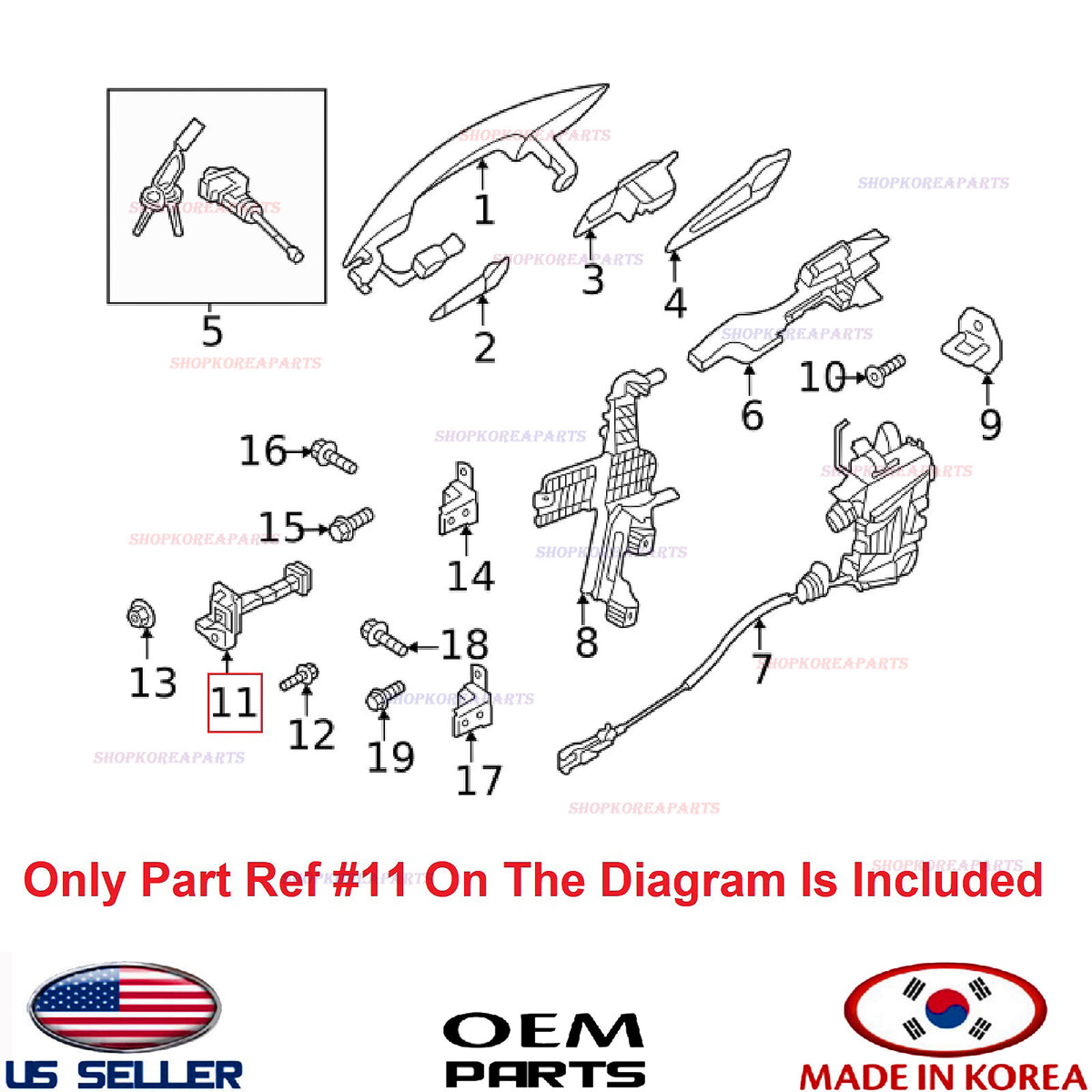 GENUINE Front Door Checker RIGHT Passenger Side ⭐ ELANTRA 2021-2023 76990AA000