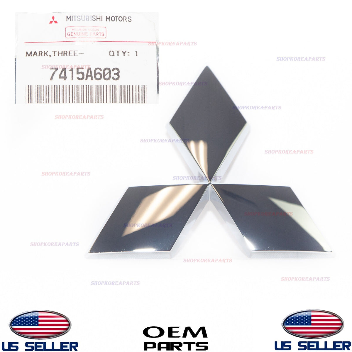 GENUINE Front Grille Emblem Logo ⭐OEM⭐ Mitsubishi 2008-2025 *See Compatibility