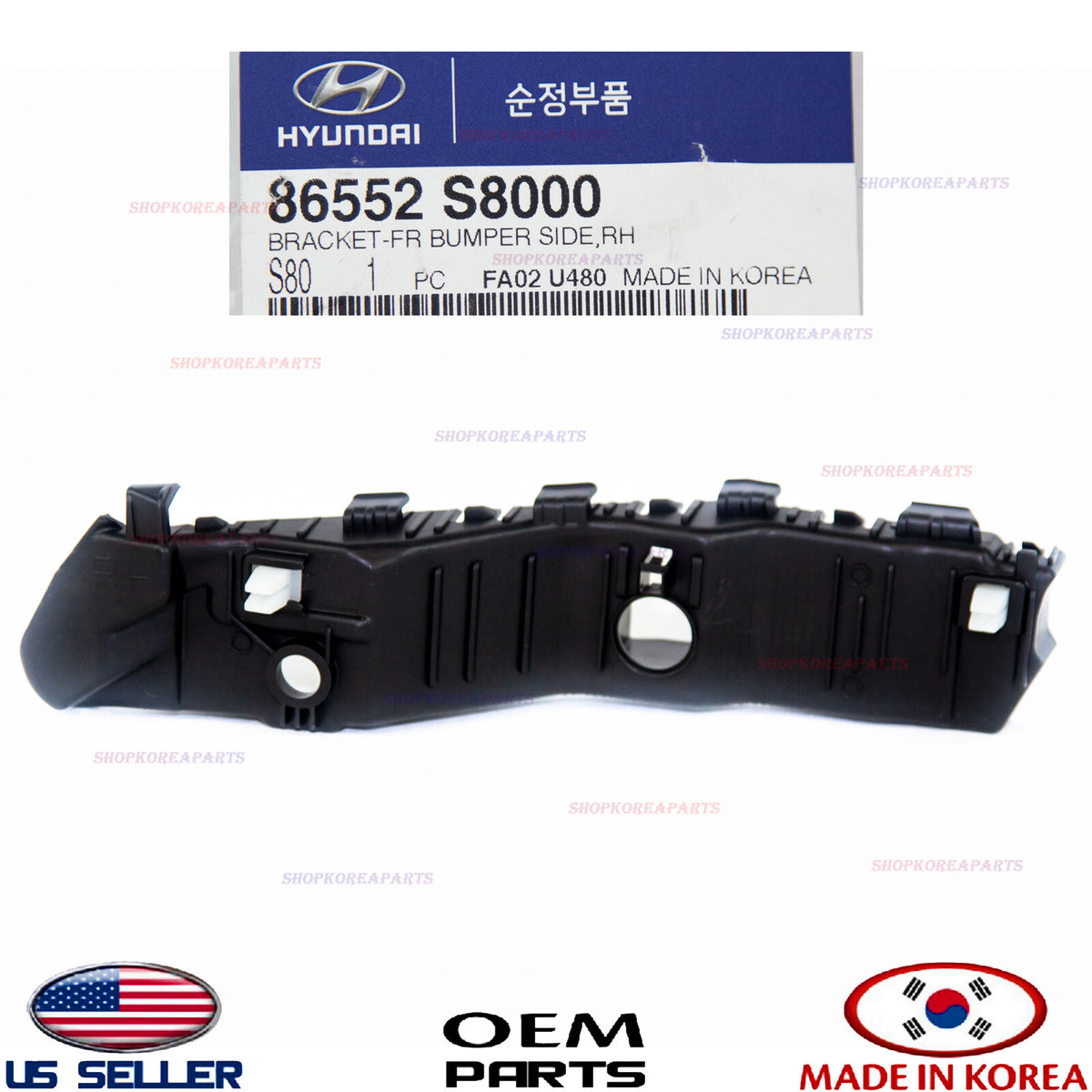 GENUINE Front Bumper Bracket Retainer RIGHT Passenger Side OEM Palisade 2020-22