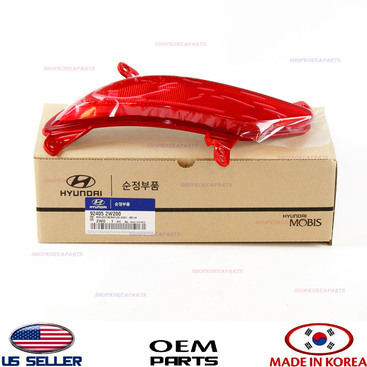 GENUINE Bumper Reflector Rear LEFT Driver Side ⭐OEM⭐ Santa Fe Sport 2013-2016