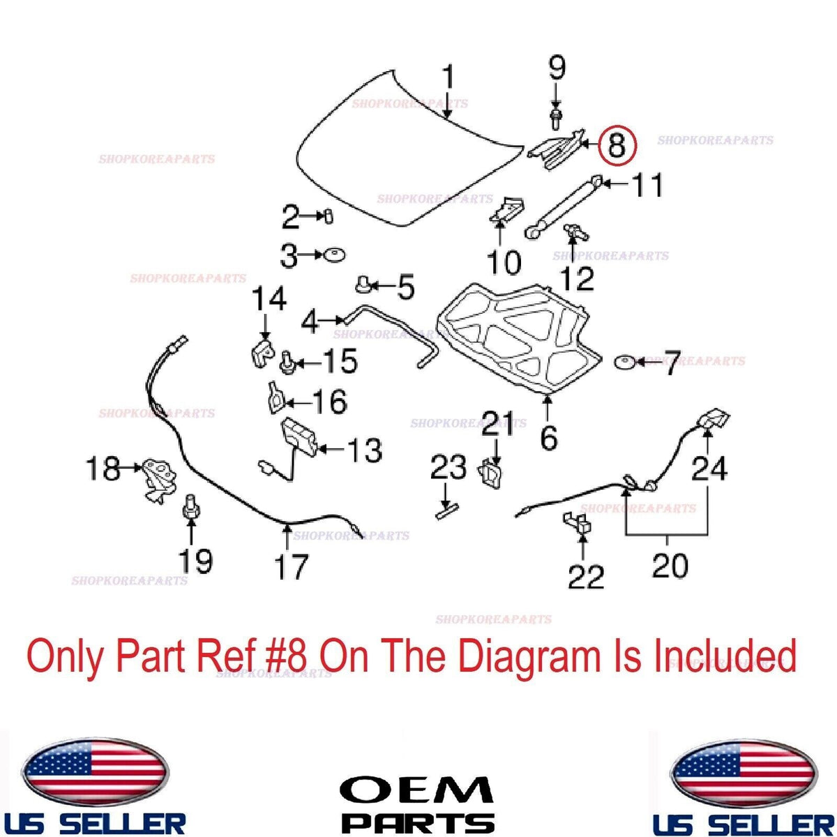 GENUINE Hood Hinge RIGHT Passenger Side ⭐OEM⭐ INFINITI G37 Q60 Coupe/Convertible