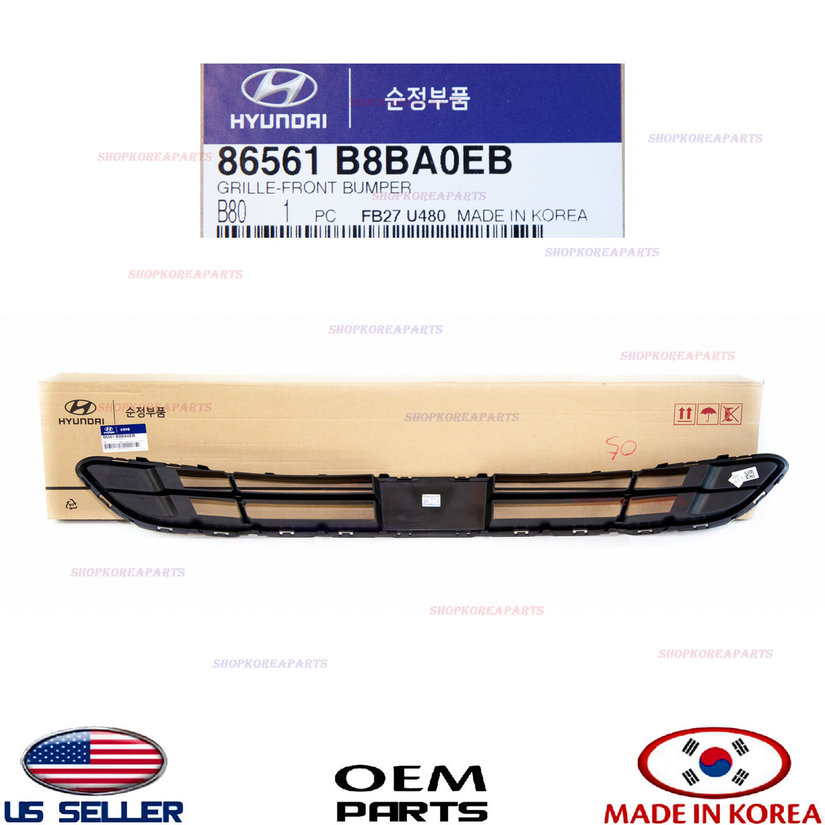 GENUINE Front Bumper lower Grille ⭐OEM⭐ Santa Fe XL 3.3L 6, 7, Seat 2017-2019