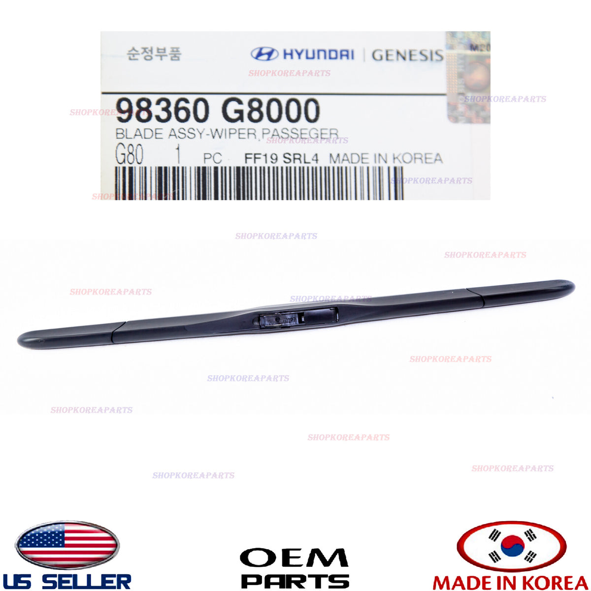 GENUINE Windshield Wiper Blade RIGHT Passenger Side OEM Ioniq G70 2019-2025
