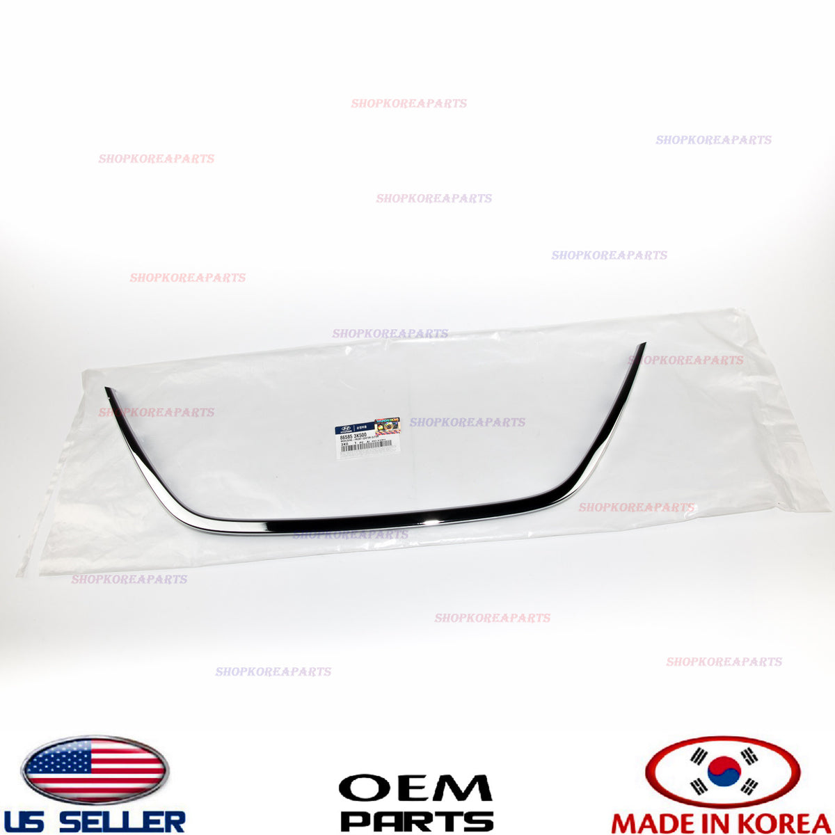 GENUINE Grille Chrome Radiator Surround Trim Front Center Molding Sonata 09-10