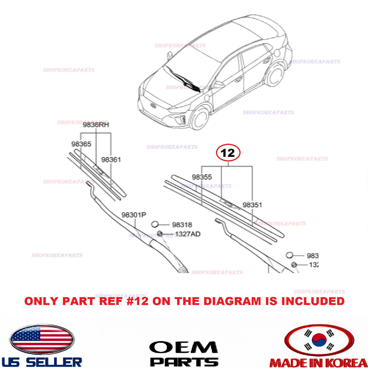 ✅GENUINE✅ Windshield Wiper Blade LEFT Driver Side Genesis GV80 G80 G90 2017-2025