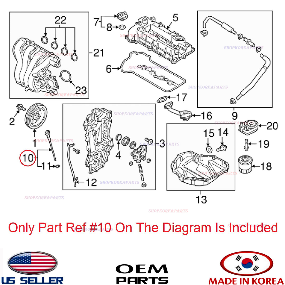 GENUINE Engine Oil Level Dipstick ⭐ IONIQ 2017-2022 ELANTRA 21-23 NIRO 2017-2022