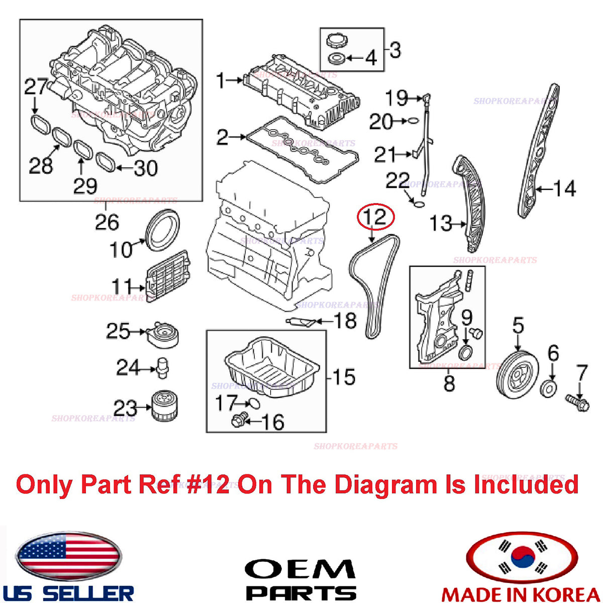 GENUINE Engine Timing Chain ⭐OEM⭐ HYUNDAI KIA 2.0-2.4L *See compatibility