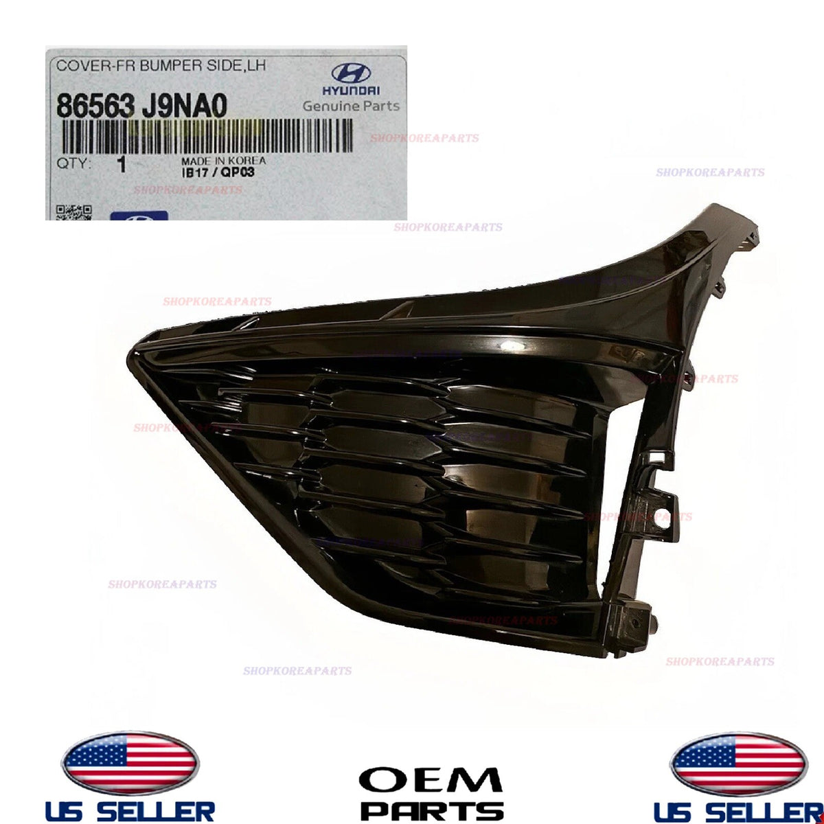 GENUINE OEM Front Bumper Trim Cover LEFT Driver Side 2022-2023 Kona N