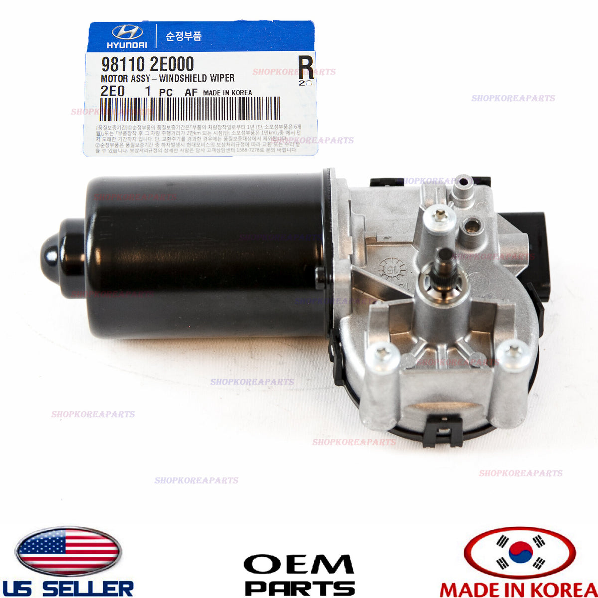 GENUINE Front Windshield Wiper Motor OEM Hyundai Tucson 2005-2009 981102E000