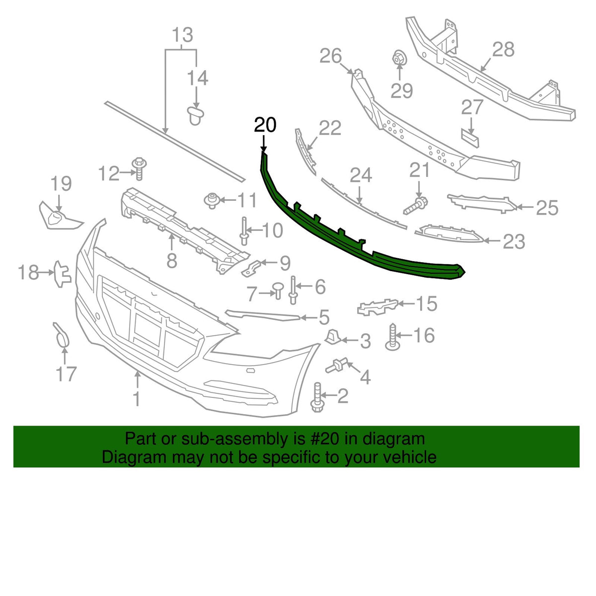 GENUINE Front Bumper Lower Grille 2015-2016 Genesis Sedan 3.8L