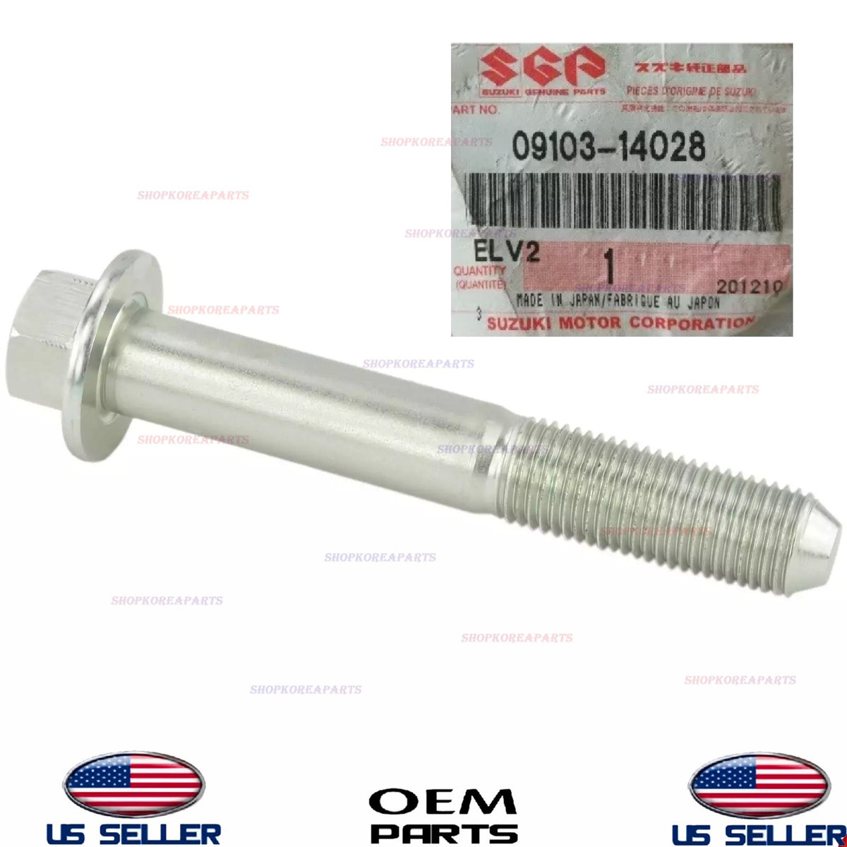 1pcs GENUINE OEM 14x87 Rear Lower Control Arm Bolt 2006-2013 Suzuki Grand Vitara