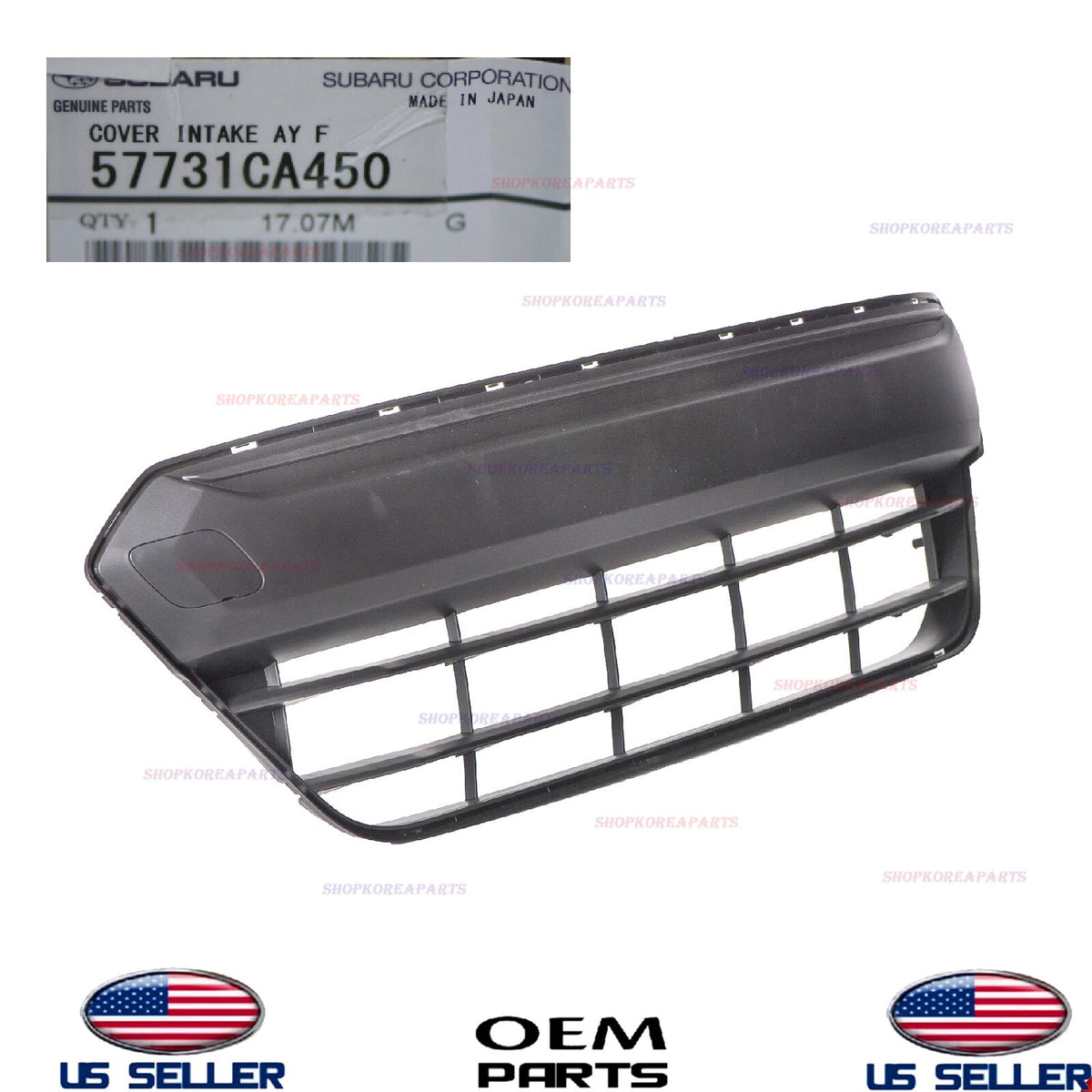 GENUINE OEM Front Bumper Intake Cover Grille 2017-2020 Subaru BRZ 57731CA450