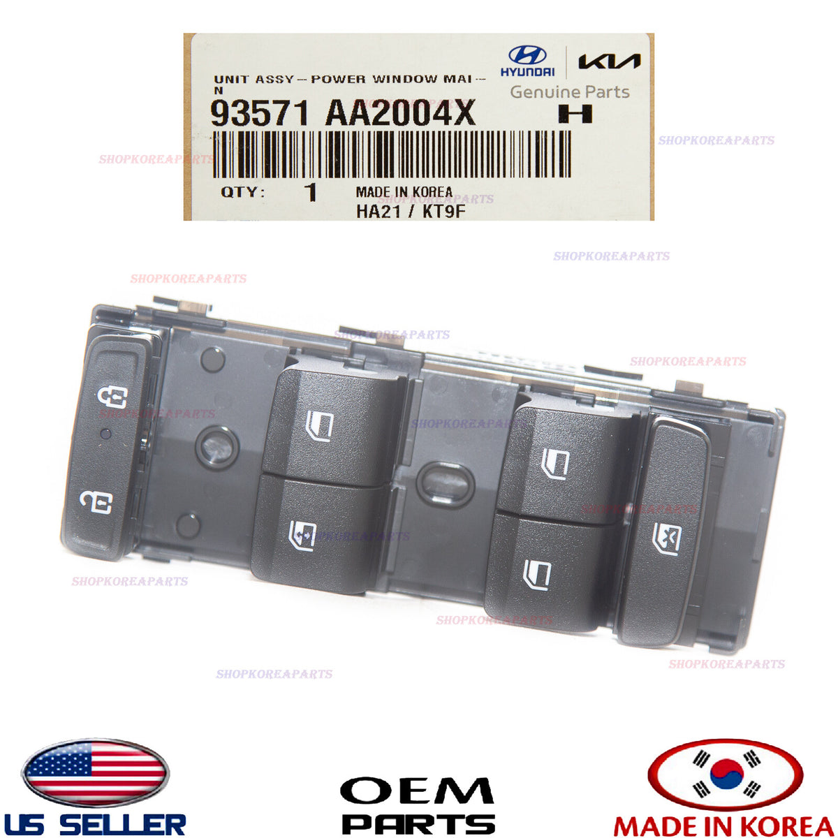 GENUINE Front Left Door Window Main Switch ⭐OEM⭐ Hyundai Elantra 2021-2023