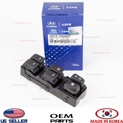 GENUINE Front Door Window Main Switch Left Driver Side Black OEM Sonata 2011-14