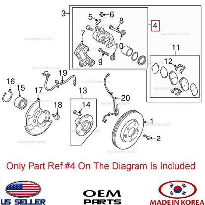 GENUINE Front Disc Brake Caliper RIGHT Passenger Side ⭐OEM⭐ KIA FORTE 2010-2013